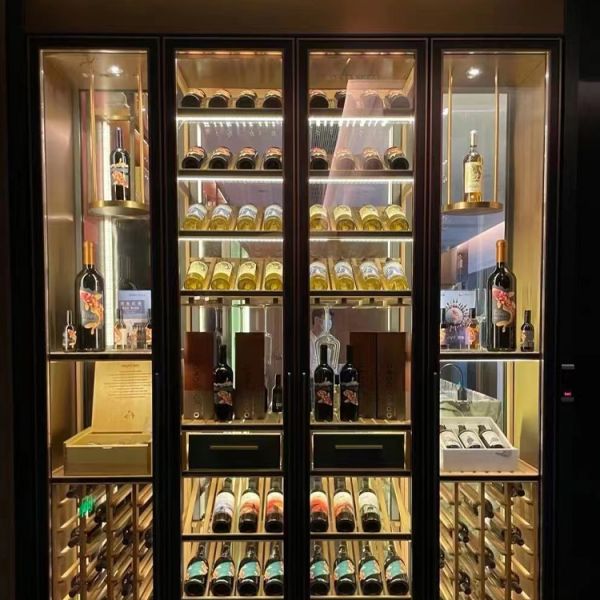 Absorption Refrigerator Glass Wine Display Cabinet Modern Whiskey For Hotel Home