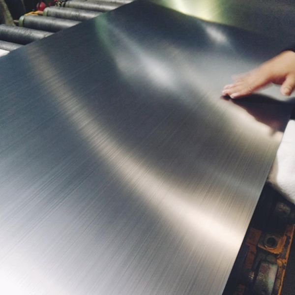 Silver Hairline Stainless Steel Sheet Four Feet Metal Plate