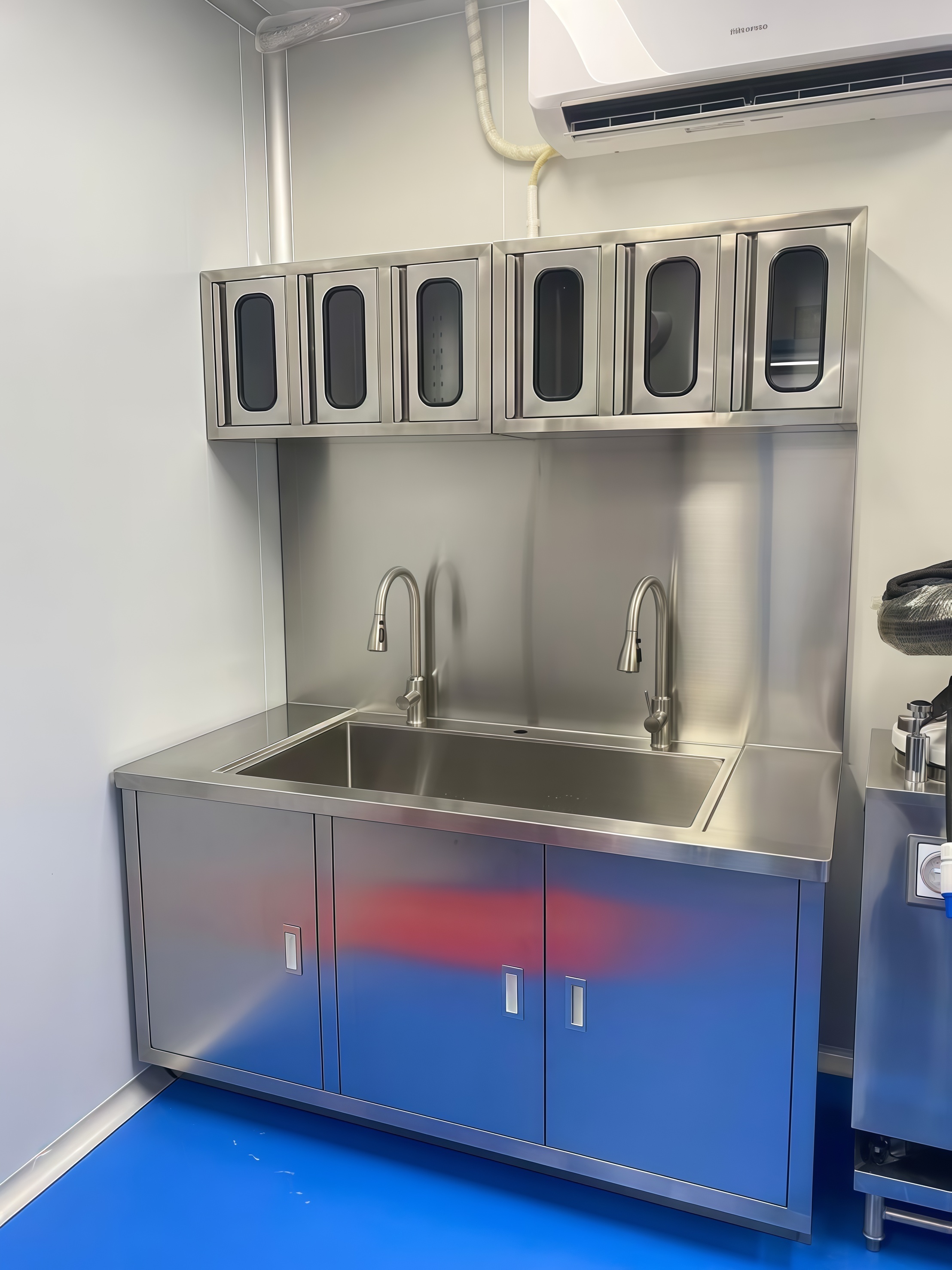 Chemical Resistant Cleanroom Shoe Rack Heavy Duty Cleanroom Gowning Bench