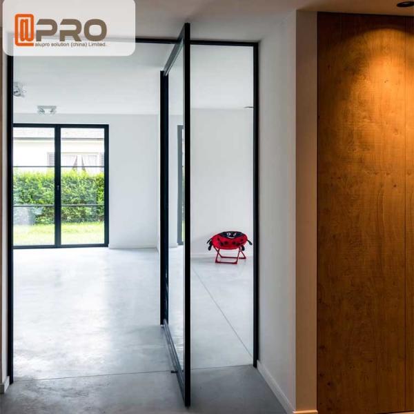 Energy Efficient Aluminum Pivot Doors Swing Open Style With Tempered Glass Glass Door Pivot Hinge door pivot hinge
