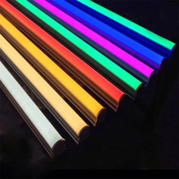 No UV RGBW LED Tube Light with Milky and Clear Cover, No IR Light Radiation, with US Plug and Remote Control