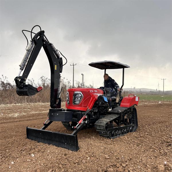80HP Agriculture Machinery Equipment Farm Cultivator Rotary Tiller Agricultural Mini Crawler Tractor