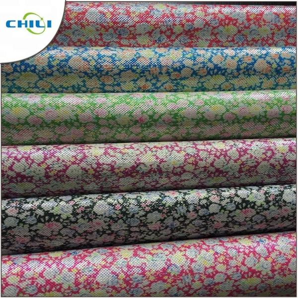 PU PVC Vegan Leather Fabric , Faux Leather Rolls Anti Mildew Lightweight