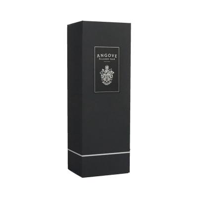 Foldable Matt Black Wine Gift Packaging Boxes Collapsible Type