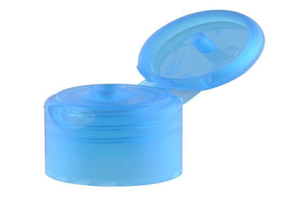 Non Spill Plastic Bottle Lids , Blue Color Plastic Flip Top Caps For Hand sanitizer  bottles