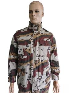 M65 Camo Insulated Detachable Jacket With Metal Button And Zipper Closure Fall