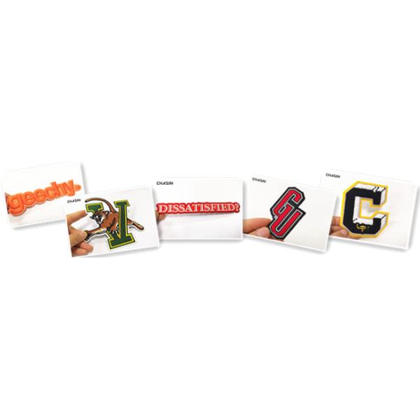 Letter Name Clothing Embroidery Patches Iron On Backing Twill Background