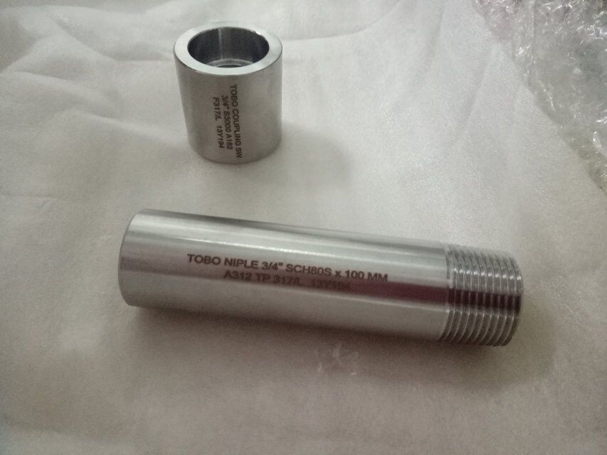 Duplex 2205 Alloy Steel Threaded Pipe Nipple 3000# 6000# SCH 80 Forged Fitting