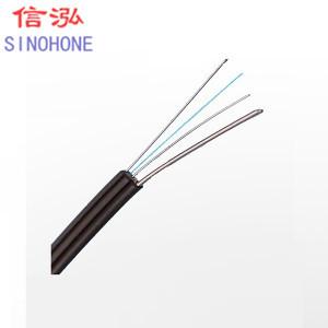 Black / White Indoor Fiber Optic Cable , Dual Core Fiber Optic Cable Low Smoke
