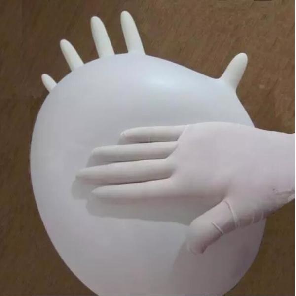 Hygienic White Nitrile Medical Examination Gloves