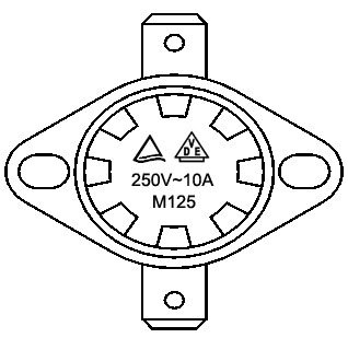 Single Pole Snap Action Temperature Switch High Temperature Resistance for Cooker