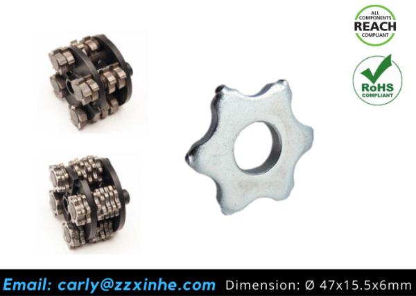Customized EDCO Saw Parts 6pt Carbide TCT Cutters 46-55 HRC For Blastrac BMP265