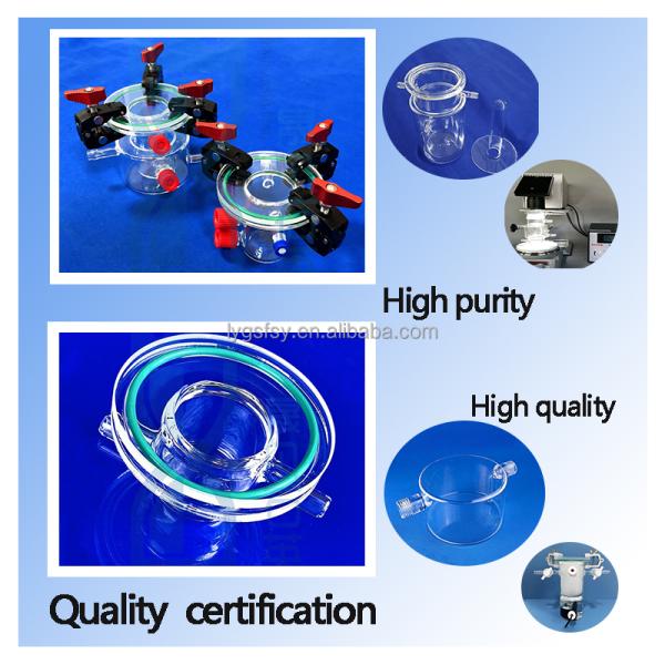 Réacteur de verre quartz résistant à haute température pour laboratoire