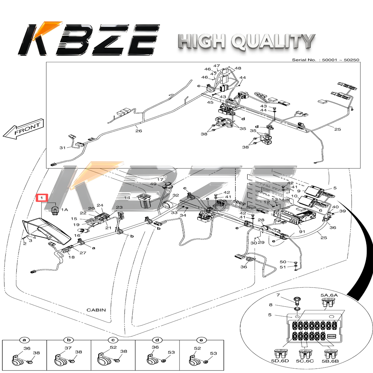 KBZE OEM QUALITY GAUGE CLUSTER 539-00076C FOR DOOSAN DX480 DX520