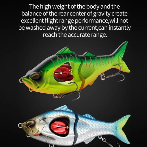 10g 22.5g Bass Whopper Plopper Fishing Lure Slow Sinking Swimbait Lifelike Propeller
