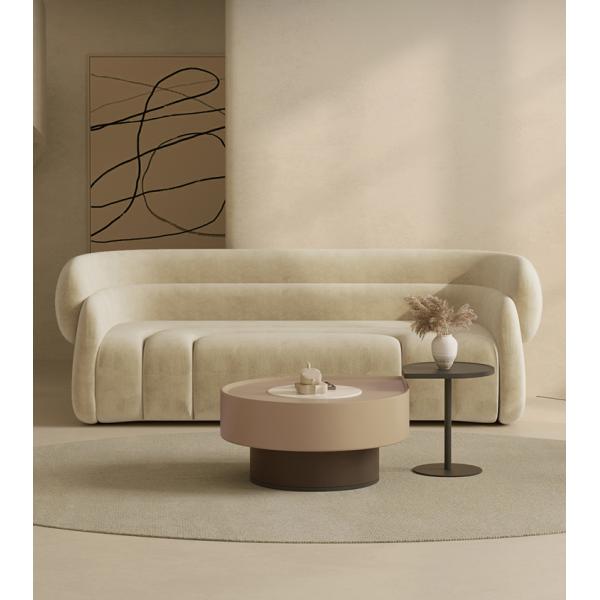 Flannel Fabric 3 Seat Velvet Modern Suit Sofa For Bedroom