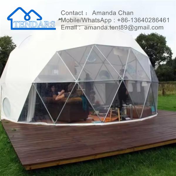Glamping Luxury Outdoor PVC Dome Hotel House Domes Tent Half Dome Tent For Activity