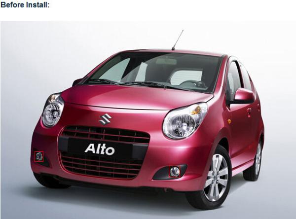 Suzuki Alto front fog lamp LED DRL daytime driving lights automotive