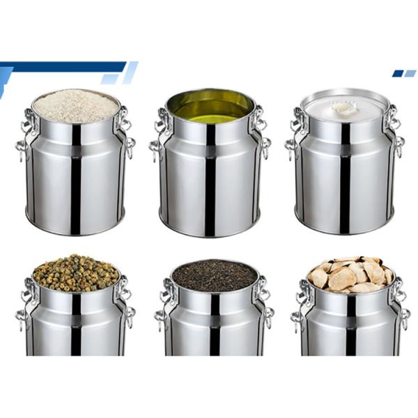 Mini  7 Litres Reusable food containers Silver colour Stainless Steel milk can