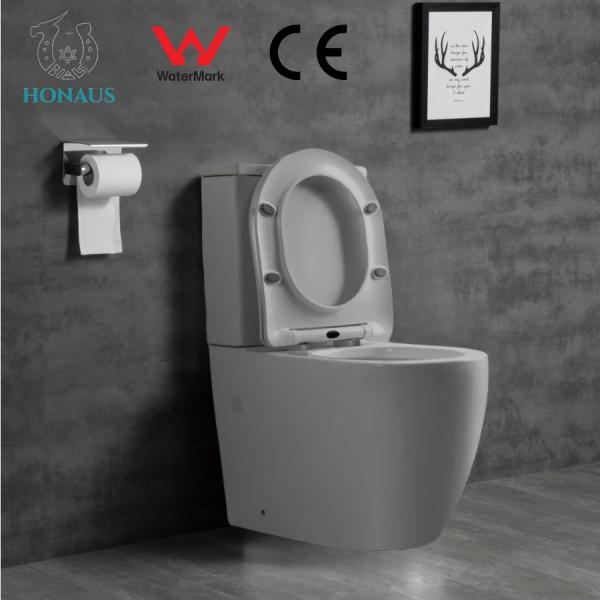 Siphon Scratch Resistant Glaze Two Piece Toilet Bowl Easy Clean AU Watermark CE