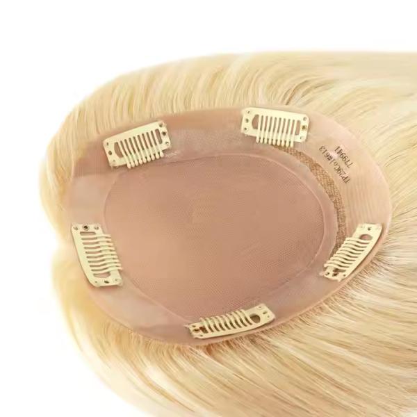 16 100% Chinese Cuticle Remy Hair Toupee for Women Hair Silk Top Hair Topper