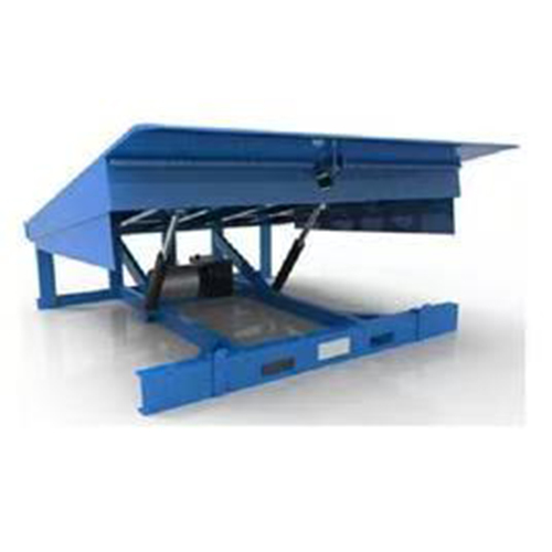 Blue Grey Hydraulic Loading Dock Leveler for Heavy Equipment Machinery Depot Operations
