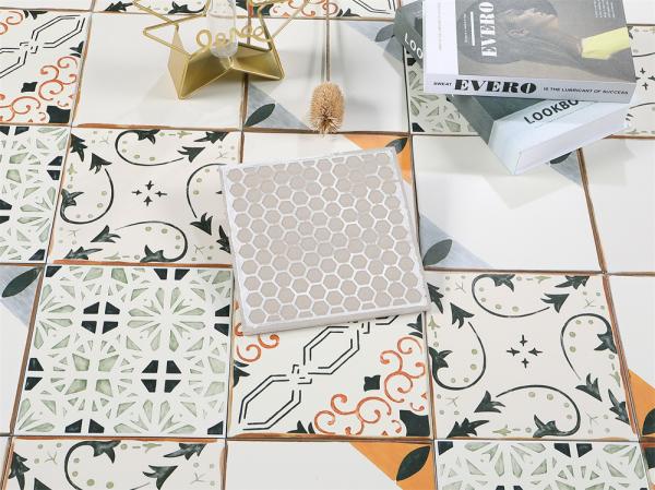 Carreaux rustiques en céramique résistant à l'usure 20x20 cm pour le salon et la salle à manger