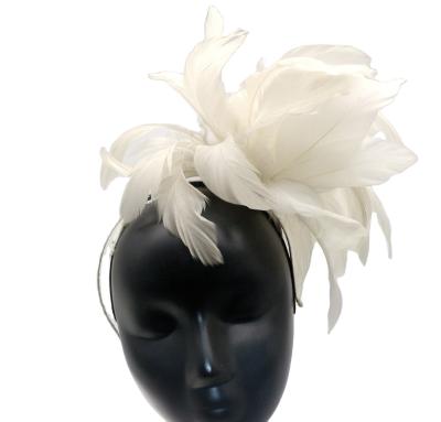 15*30 cm Pluma de ganso Flores montado com acessório de arame versátil