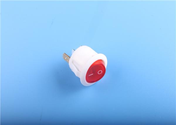 6V-380V Double Pole Momentary Rocker Switch Round Shaped For Hair Dryer