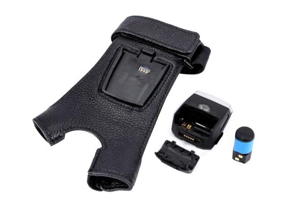 Mini varredor do código de barras da luva do disparador do dedo com o berço de carregamento de Bluetooth