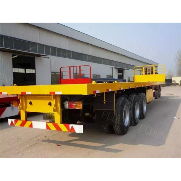 Customized Dimension Flatbed Container Trailer With 28 Tons Landing Gear