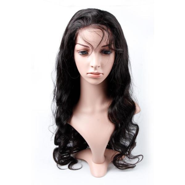 Body Wave Full Lace Human Hair Wigs , Virgin Brazilian Remy Human Hair Full Lace Wig