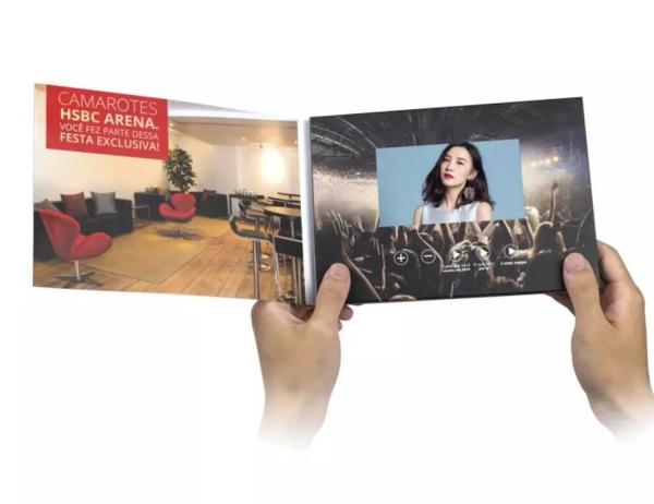 Wholesale Manufacturer Hardcover Video Brochure A4 10 Inch Electronics Video Brochure For Business Promotion