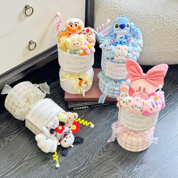 Girls Kulomi Doll Bouquet Cinnamon Dog Doll For Girlfriend bestie Graduation / Birthday Gift