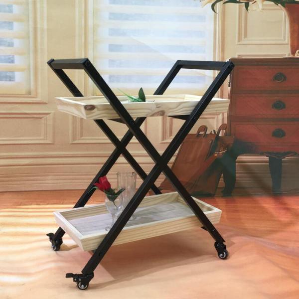 Customized Logo Metal Movable Trolley Hand Carts for Hotel and Medical Customized
