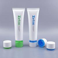 PE Empty Lotion Squeeze Tubes White Cosmetic Soft Tube Round With Matt Screw Caps