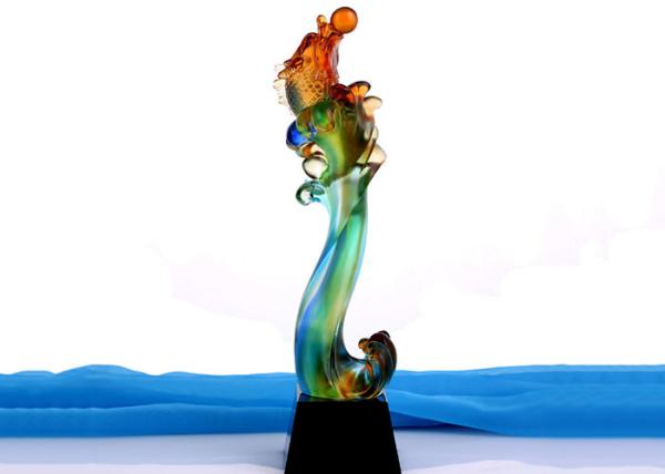 Troféus de Colorized Liuli do Chinoiserie e concessões, presentes exclusivos do projeto dos peixes