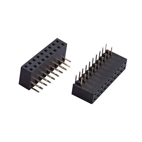 1.27mm pitch shenzhen factory waterproof gold plated  customized female header single row straight