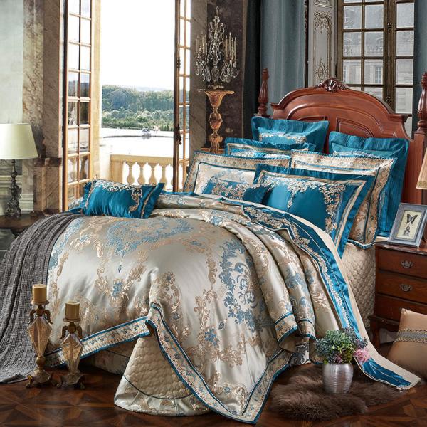 Adicione um toque de luxo ao seu hotel com este conjunto de Jacquard de estilo europeu sustentável