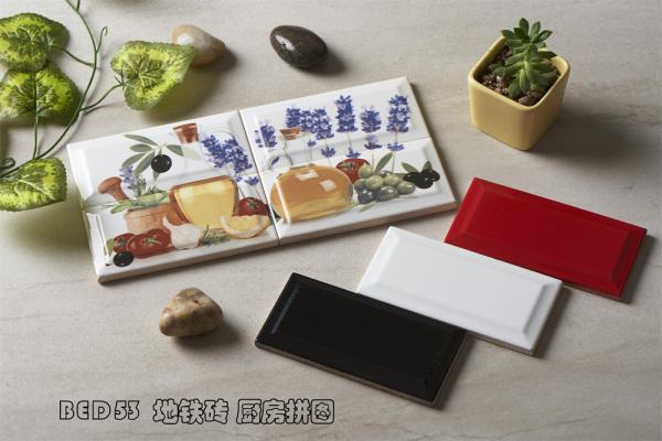 White Body Glossy Subway Porcelain Wall Tiles 75x152mm 150x305mm
