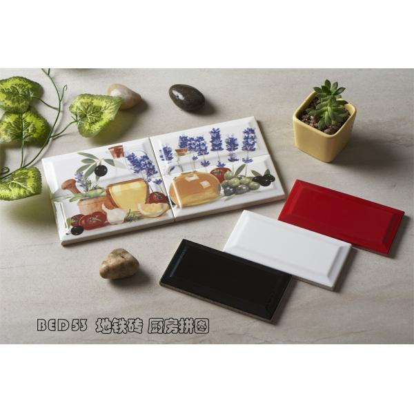 Azulejos de pared de porcelana tipo metro brillantes, cuerpo blanco, 75x152mm 150x305mm