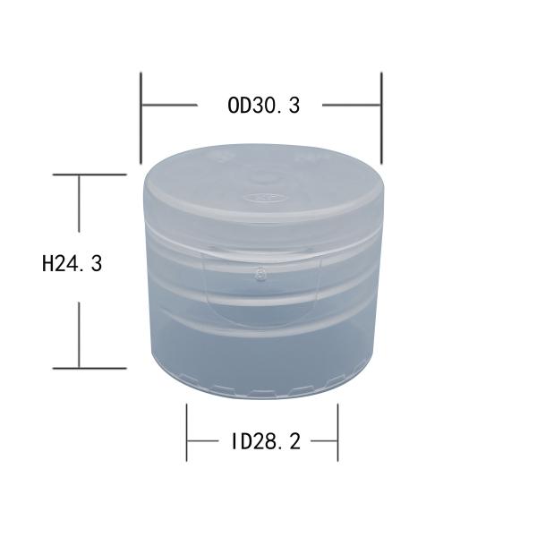 Dome Plastic 28MM Snap Top Cosmetic Bottle Cap