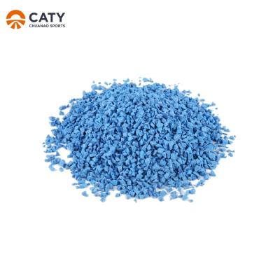 Grânulos de cor EPDM elásticos, grânulos de borracha azul para playground