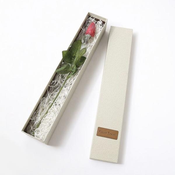 Rectangular  1200g  Glossy Lamination Long Stem Rose Flower Box