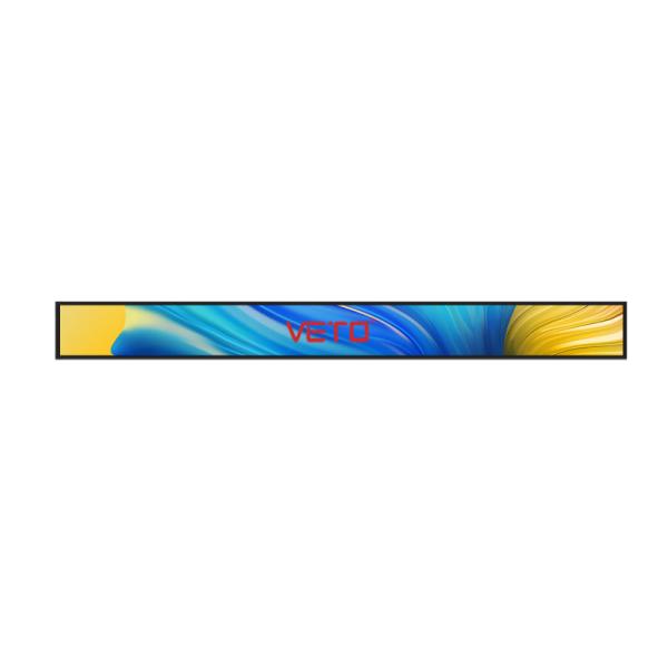 VETO Ultra Wide Shelf Edge Stretched Bar Lcd Display 23.1 24 27 28 Inch Indoor Advertising Player Screen For Supermarket