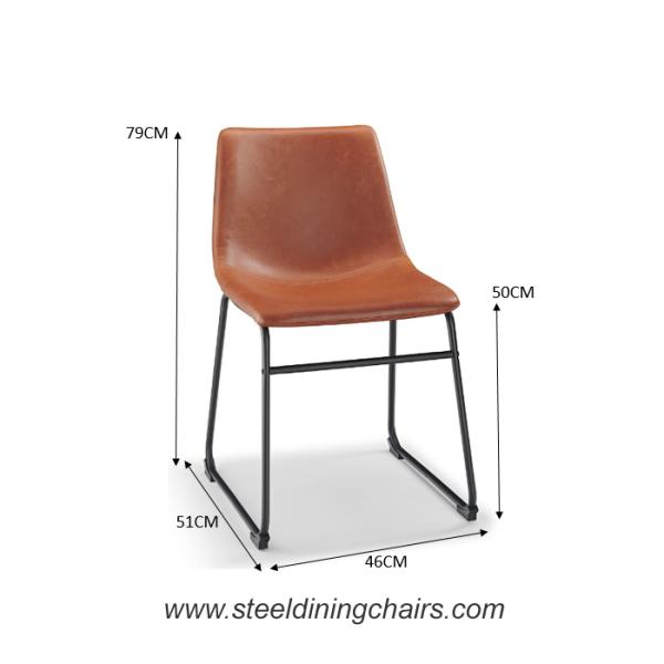 Writing Matte Black 79cm 46cm Steel Frame Dining Chairs Metal Legs
