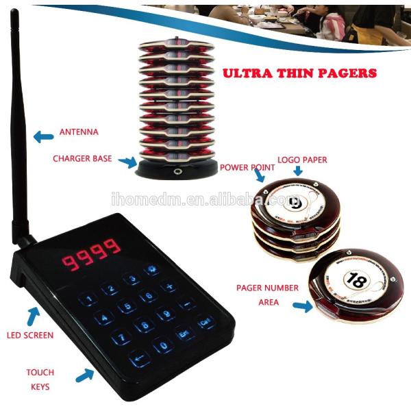Китайский ресторан Новый дизайн беспроводной системы пейджера
