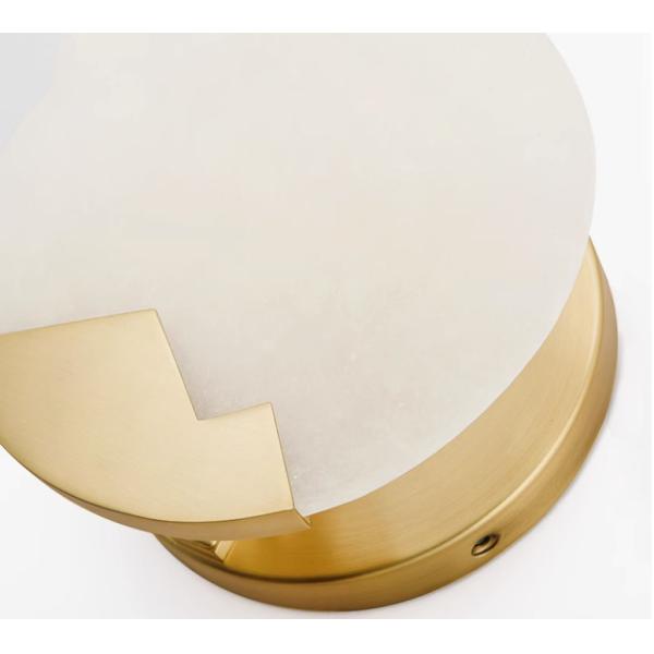 Modern wall lamp round glass bedroom bedside lamp designer light luxury lamp Nordic living room background wall lamp