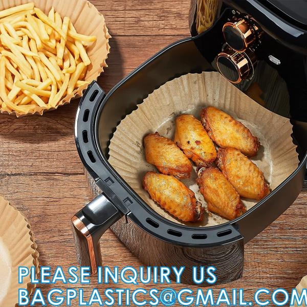Air Fryer Disposable Paper Liner Reusable Air Fryer Liners, Round Air Fryer Parchment Paper, Non-Stick Food Grade