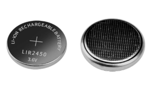 Professional  Li Ion Button Cell LIR2450 120mAh For Smart Wearable Device